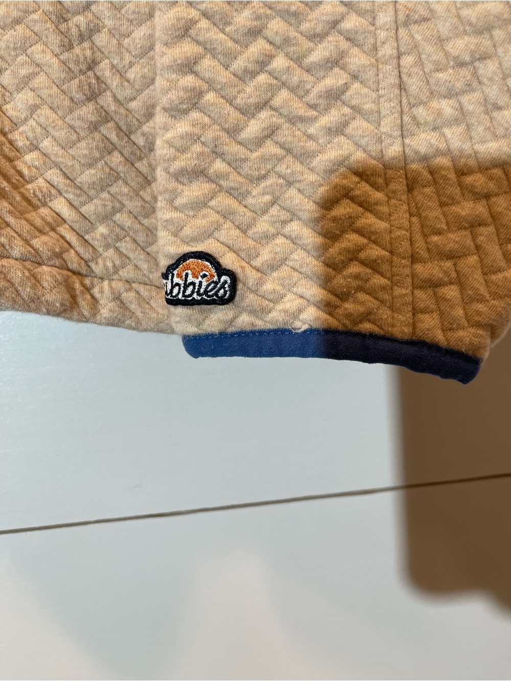 Chubbies Men's Cream Textured Everyday Quarter-Zip Pullover Size Large - Picture 3 of 9